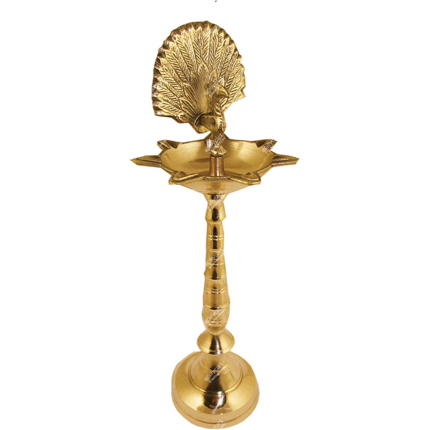 Brass Peacock Diya Incense Holder, 12