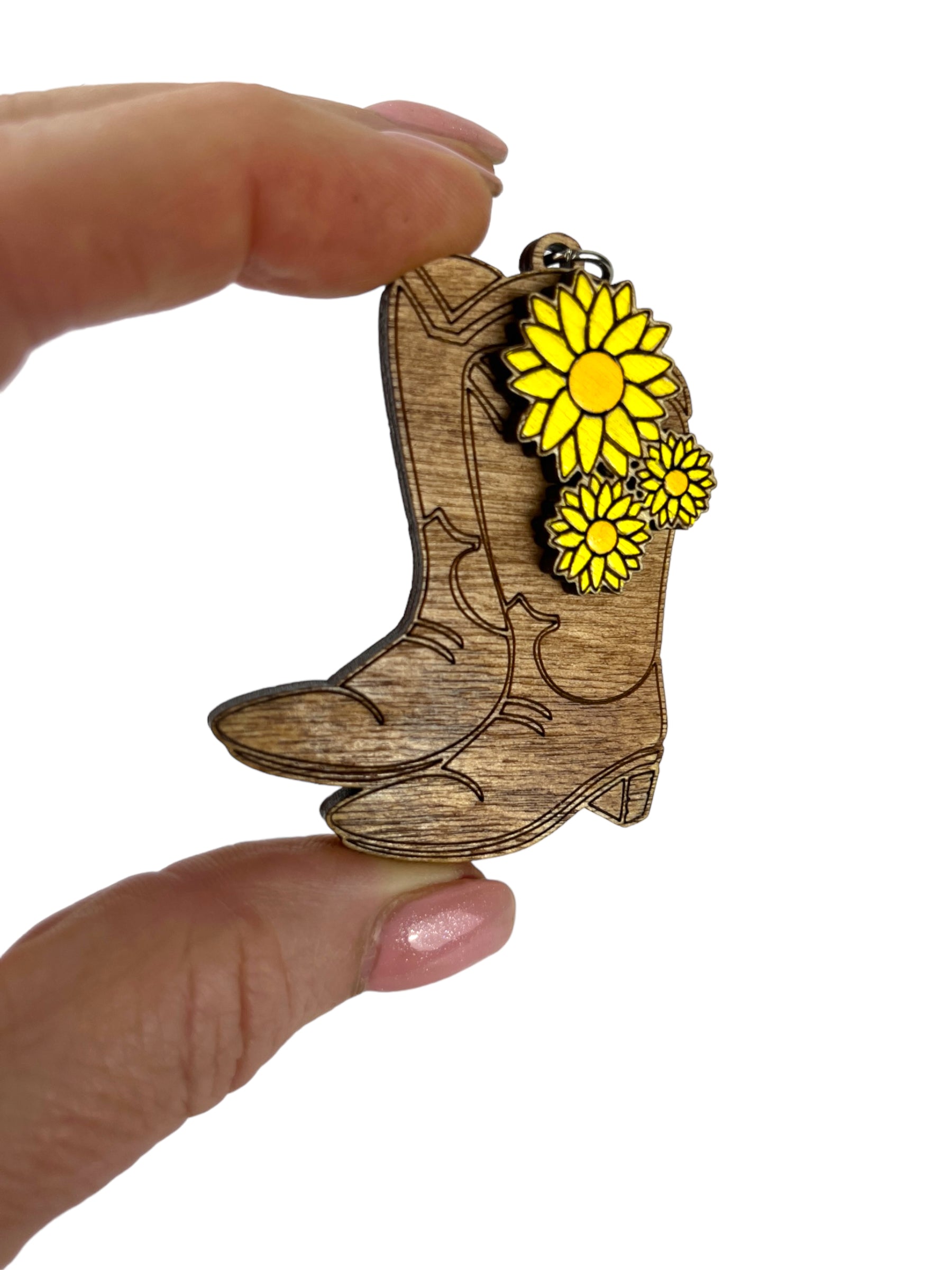 Boots & Flowers Keychain