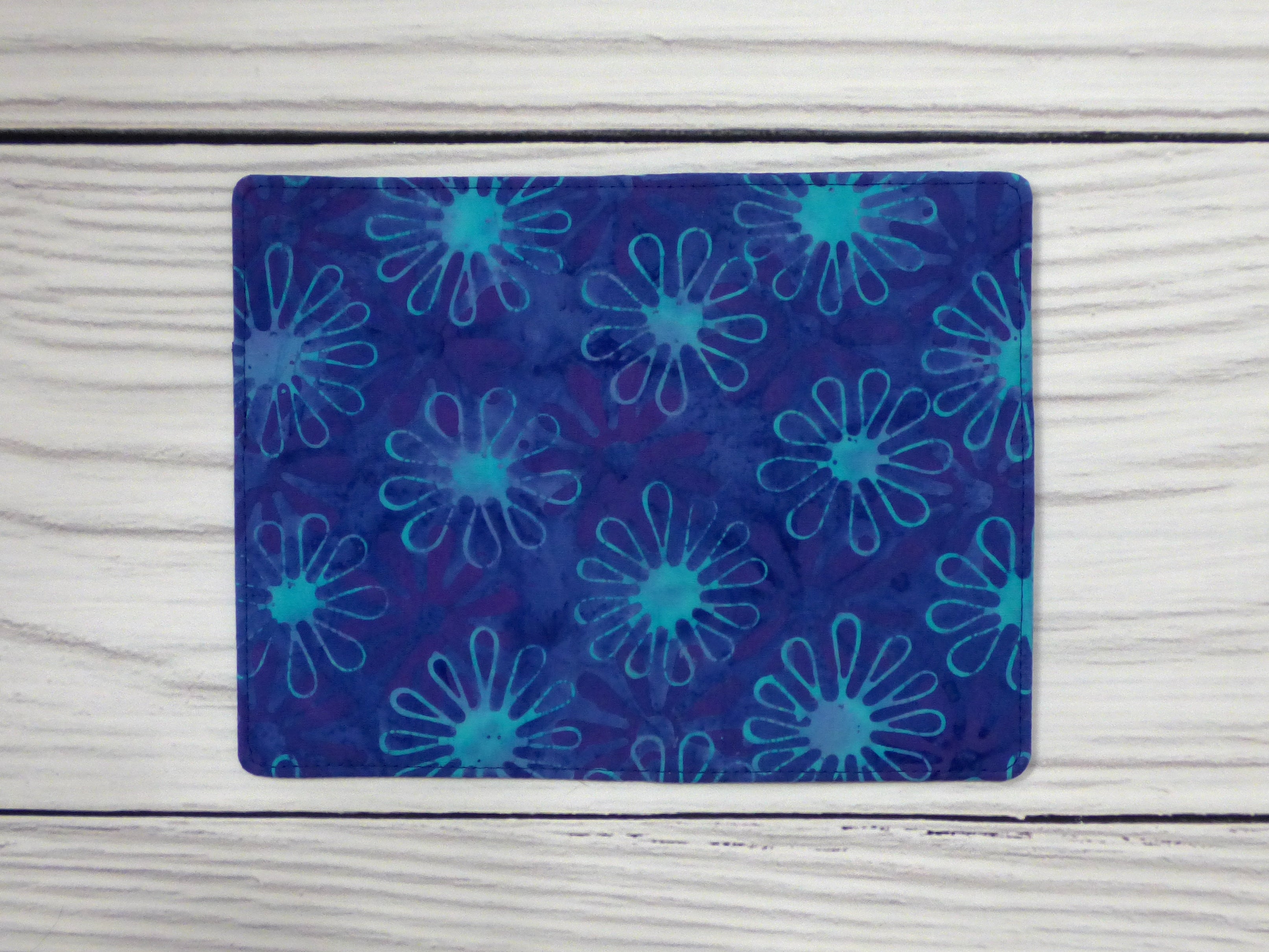 Server Book - Blue Floral Batik