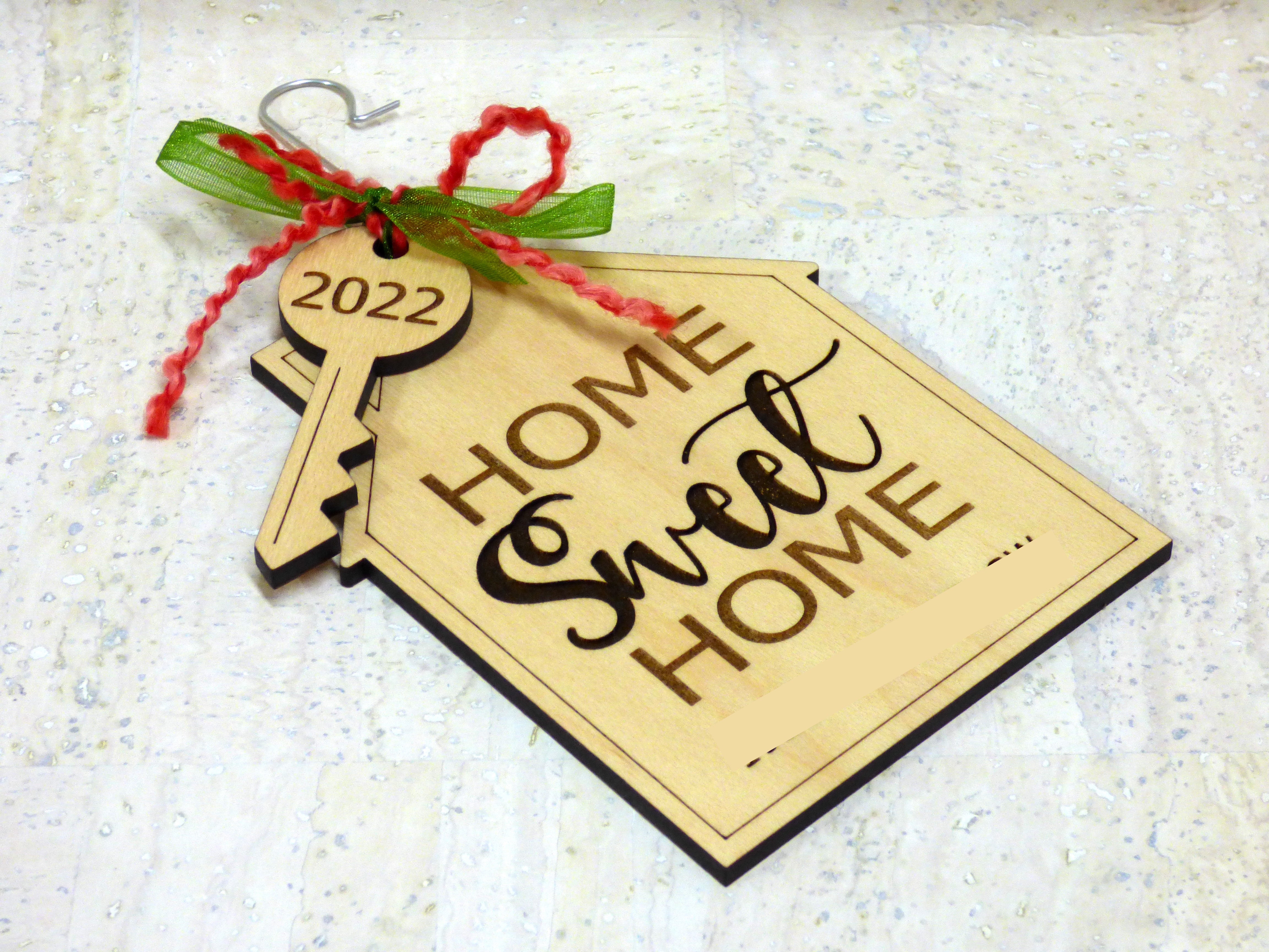 New Home Ornament - Home Sweet Home - PERSONALIZED