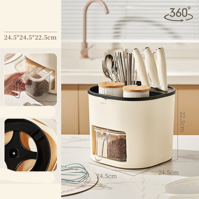 Kitchen Storage Multifunctional Large-Capacity Organizer for Cutlery, Knife, Fork, and Seasoning