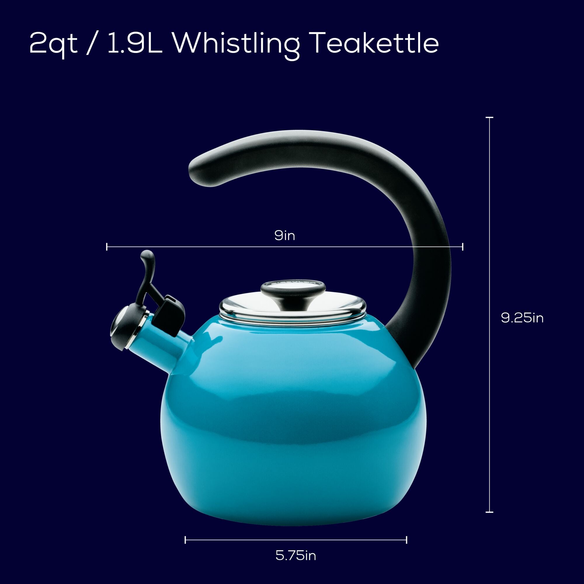 2-Quart Whistling Teakettle with Flip-Up Spout