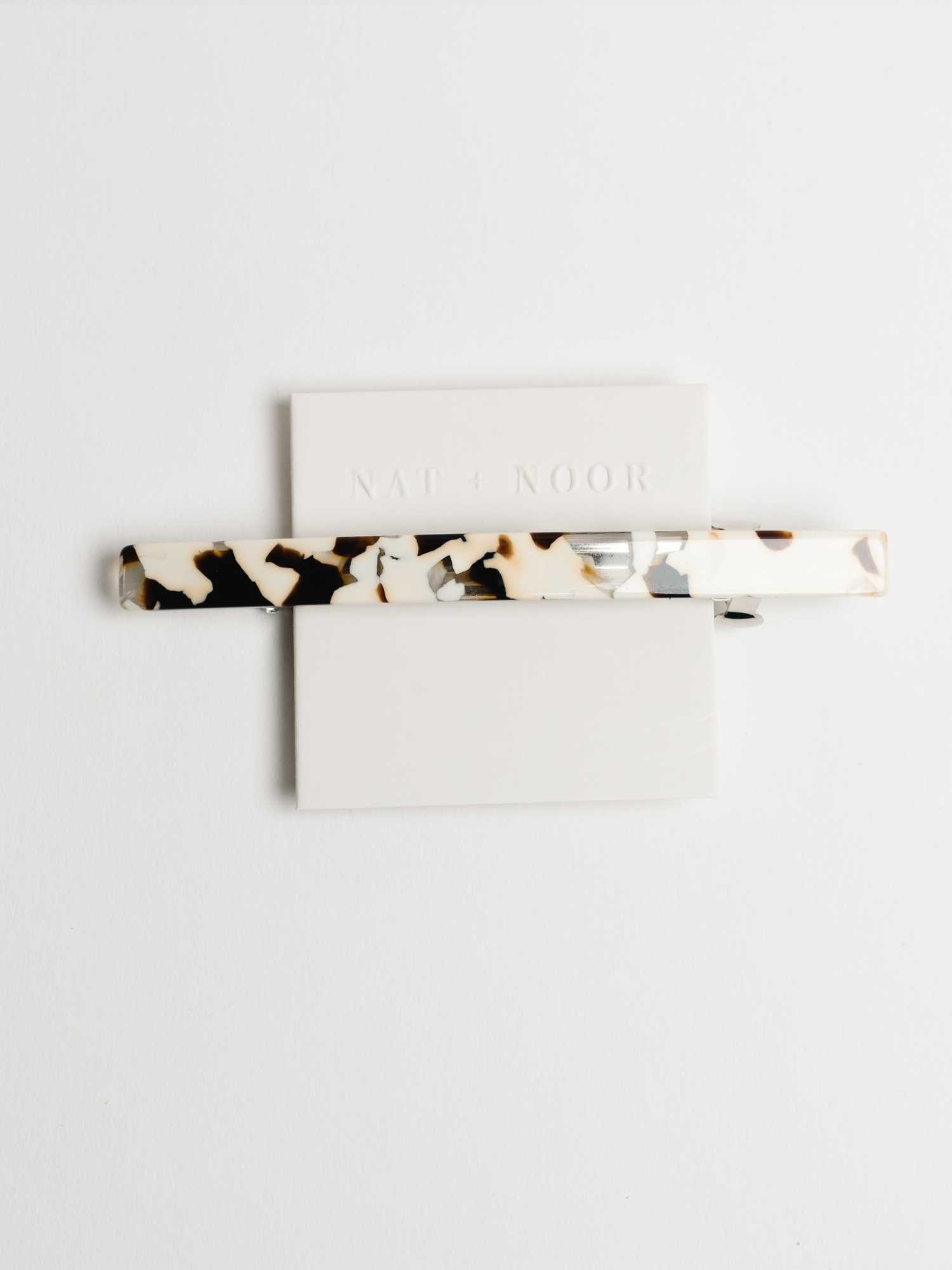 Jela Hair Barrette Clips, Assorted: Brown + Cream Checkered