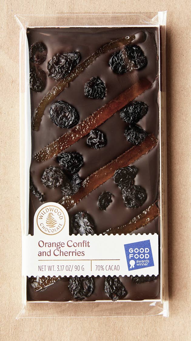 Wildwood Chocolate Orange Confit and Cherries Bar