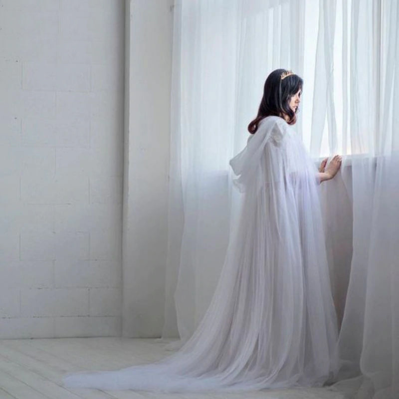 Double Layer Sheer Bridal Cloak