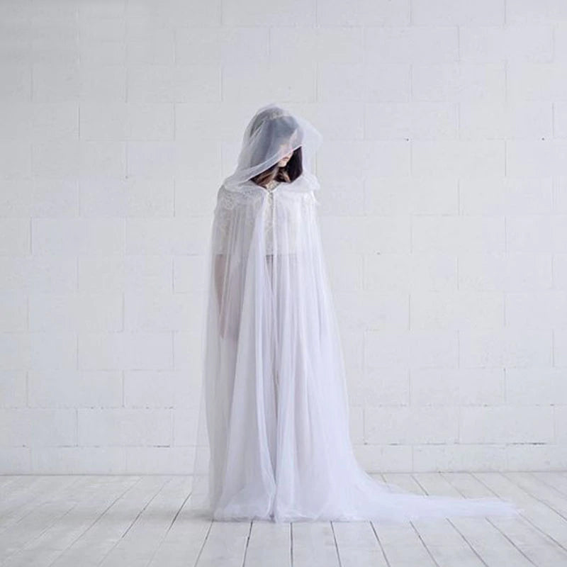 Double Layer Sheer Bridal Cloak