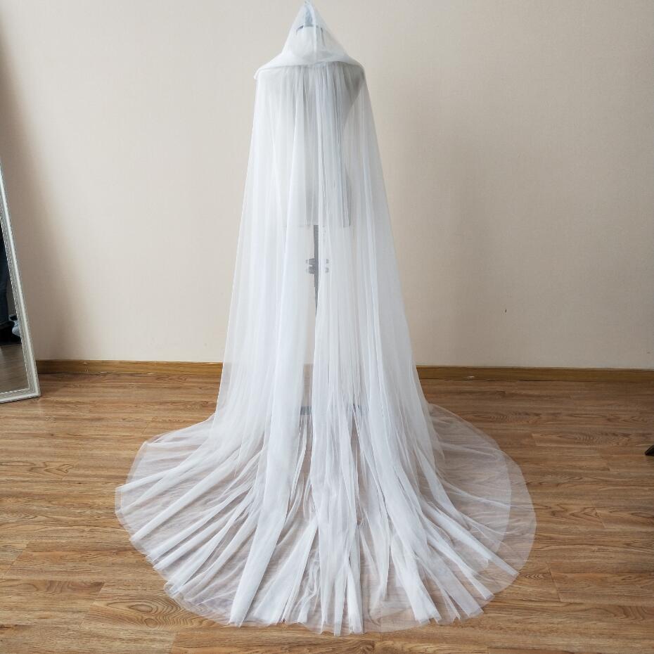 Double Layer Sheer Bridal Cloak