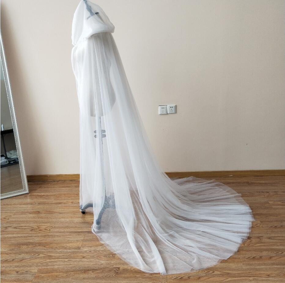 Double Layer Sheer Bridal Cloak