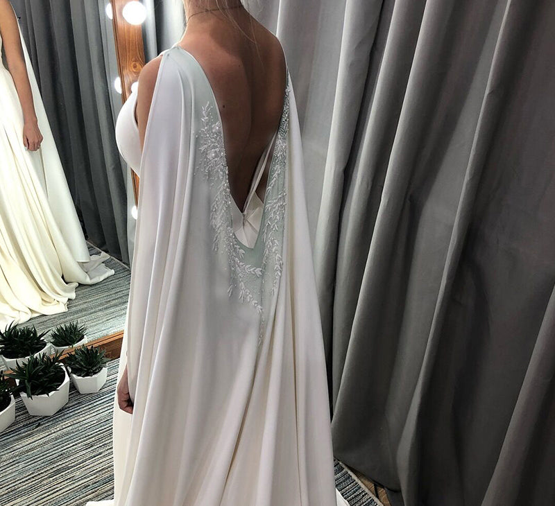 Soft Satin Beaded Cape