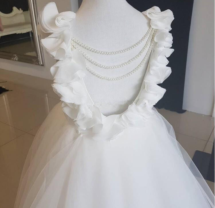 The Allie 3D Rosette Tulle Ball Gown Flower Girl Dress