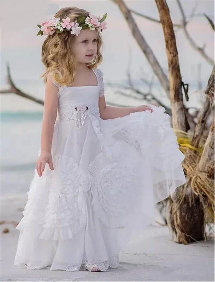 The Callie Boho Beach Flower Girl Dress