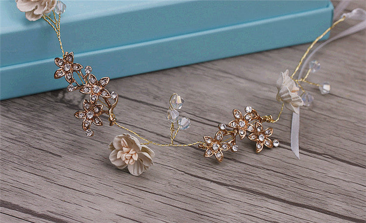 Fabric Floral Bridal Hairpiece