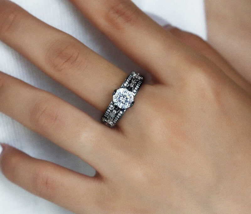 Gothic Cross Engagement Ring