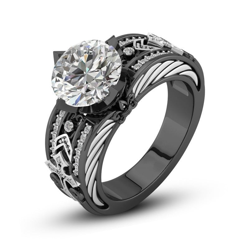 Gothic Cross Engagement Ring