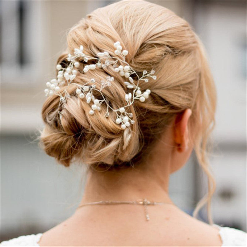 Mini Pearls Bridal Hairpiece - Available in 2 Colors