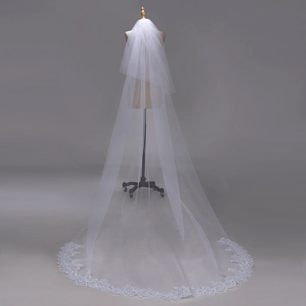 Bottom Edged Cathedral Veil