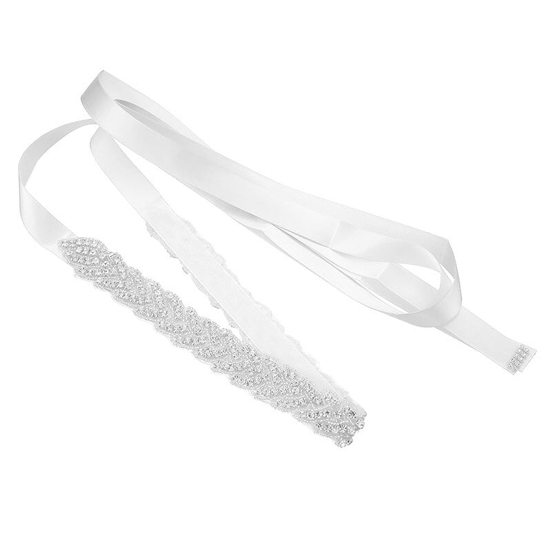 Style 55 Crystal Path Bridal Belt