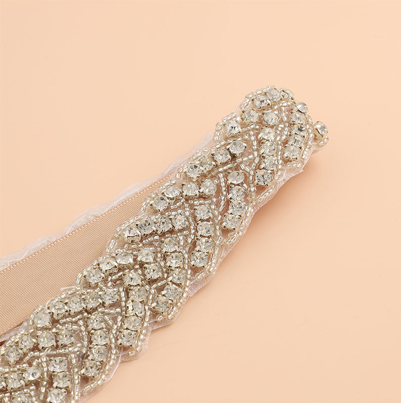 Style 55 Crystal Path Bridal Belt