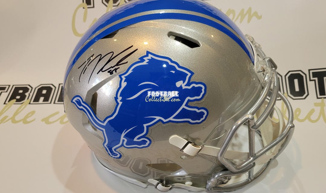 T J Hockenson Autographed Authentic Detroit Lions Helmet