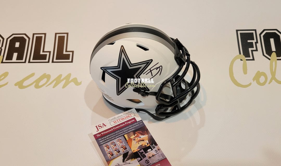 Trevon Diggs Autographed Eclipse Dallas Cowboys Lunar Eclipse Mini Helmet