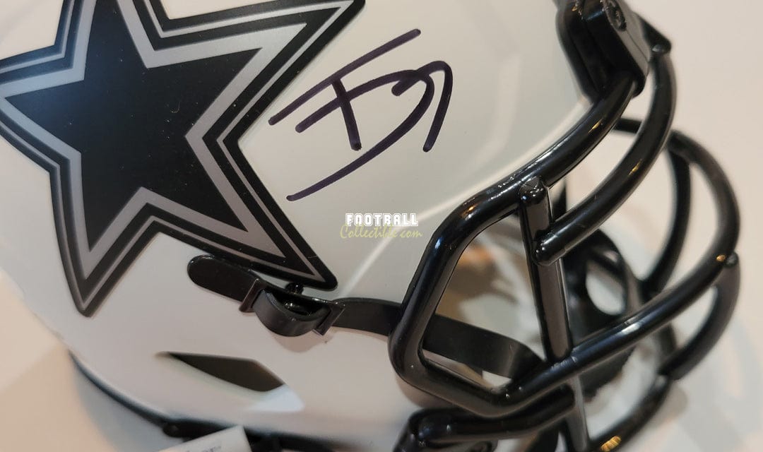 Trevon Diggs Autographed Eclipse Dallas Cowboys Lunar Eclipse Mini Helmet