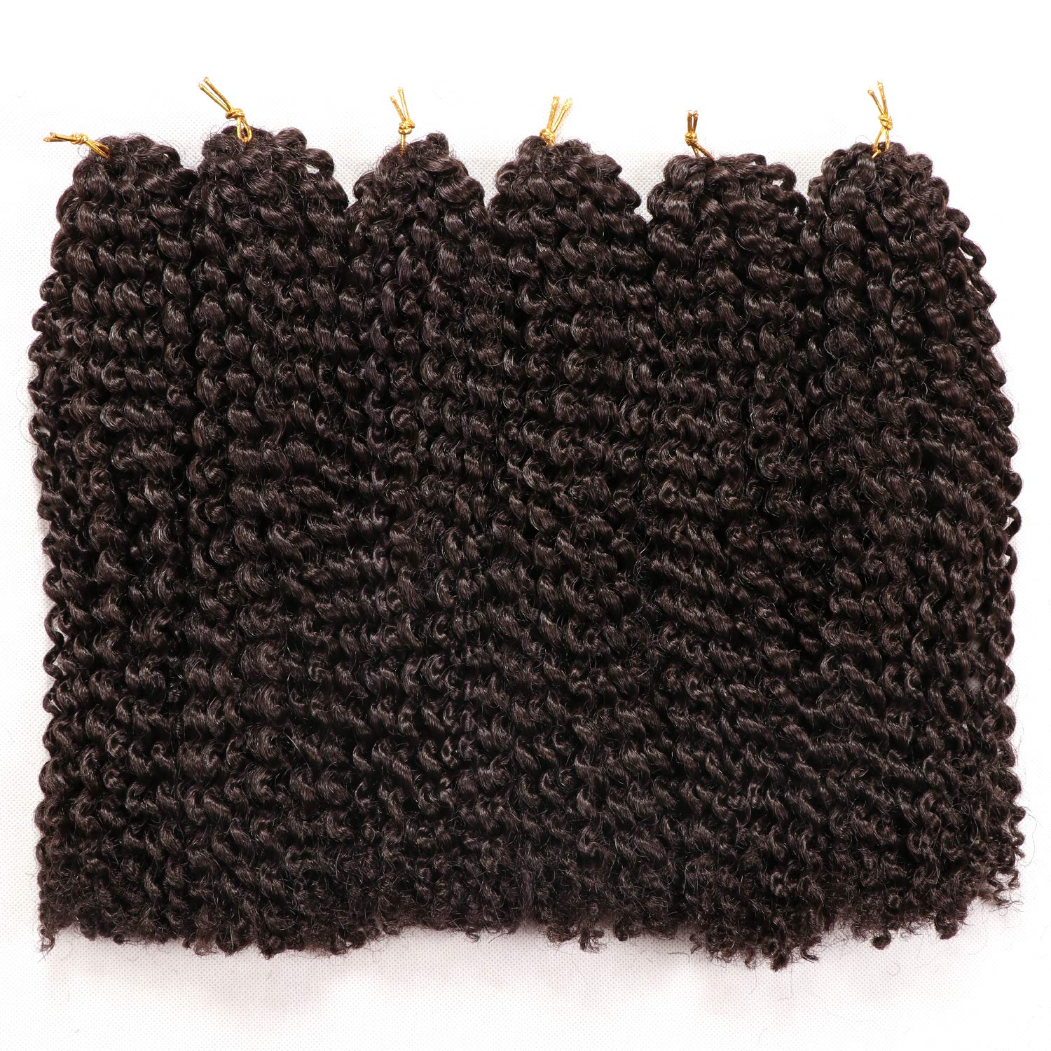 Dark Brown #4 Curly Water Wave Crochet Synthetic Hair Bundles