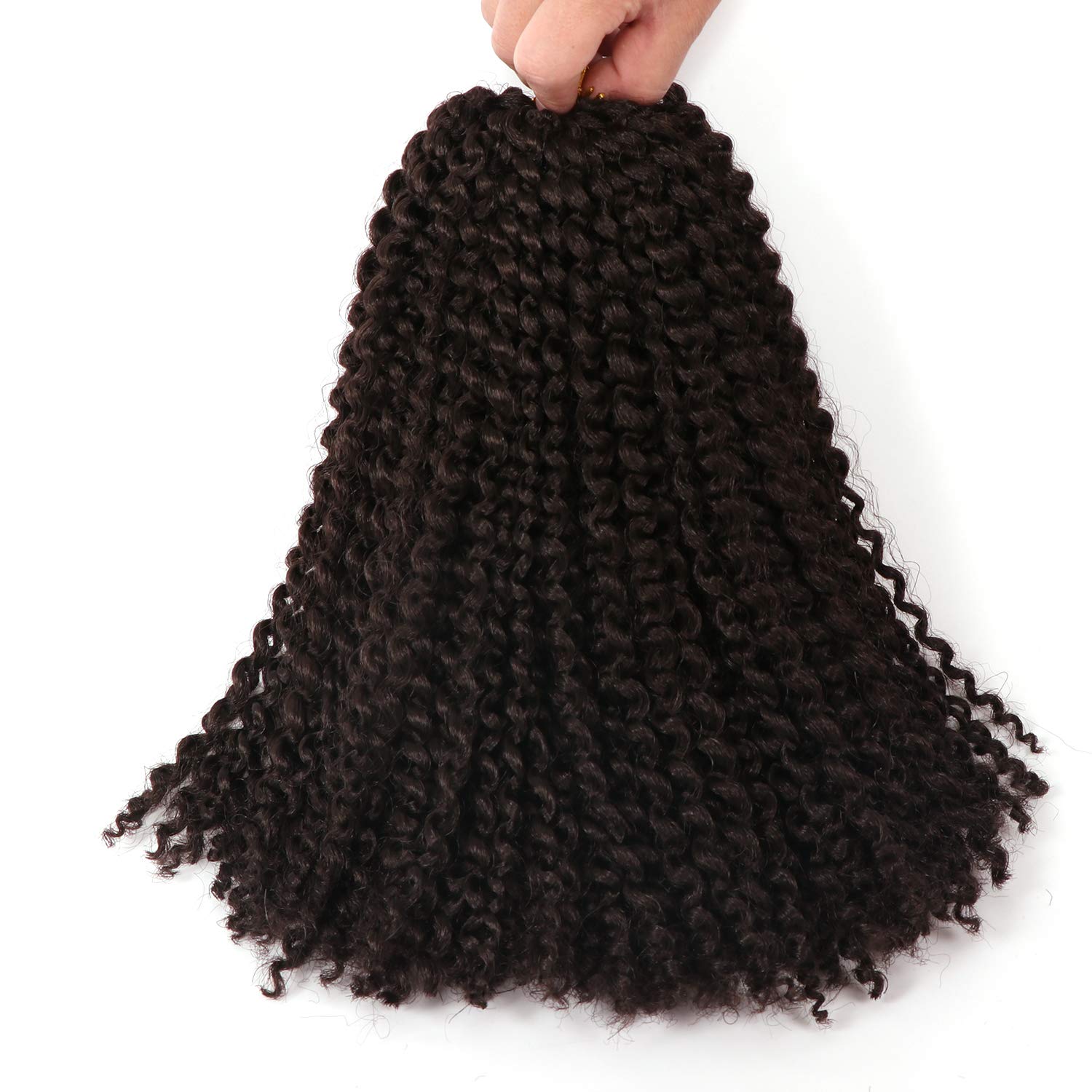 Dark Brown #4 Curly Water Wave Crochet Synthetic Hair Bundles