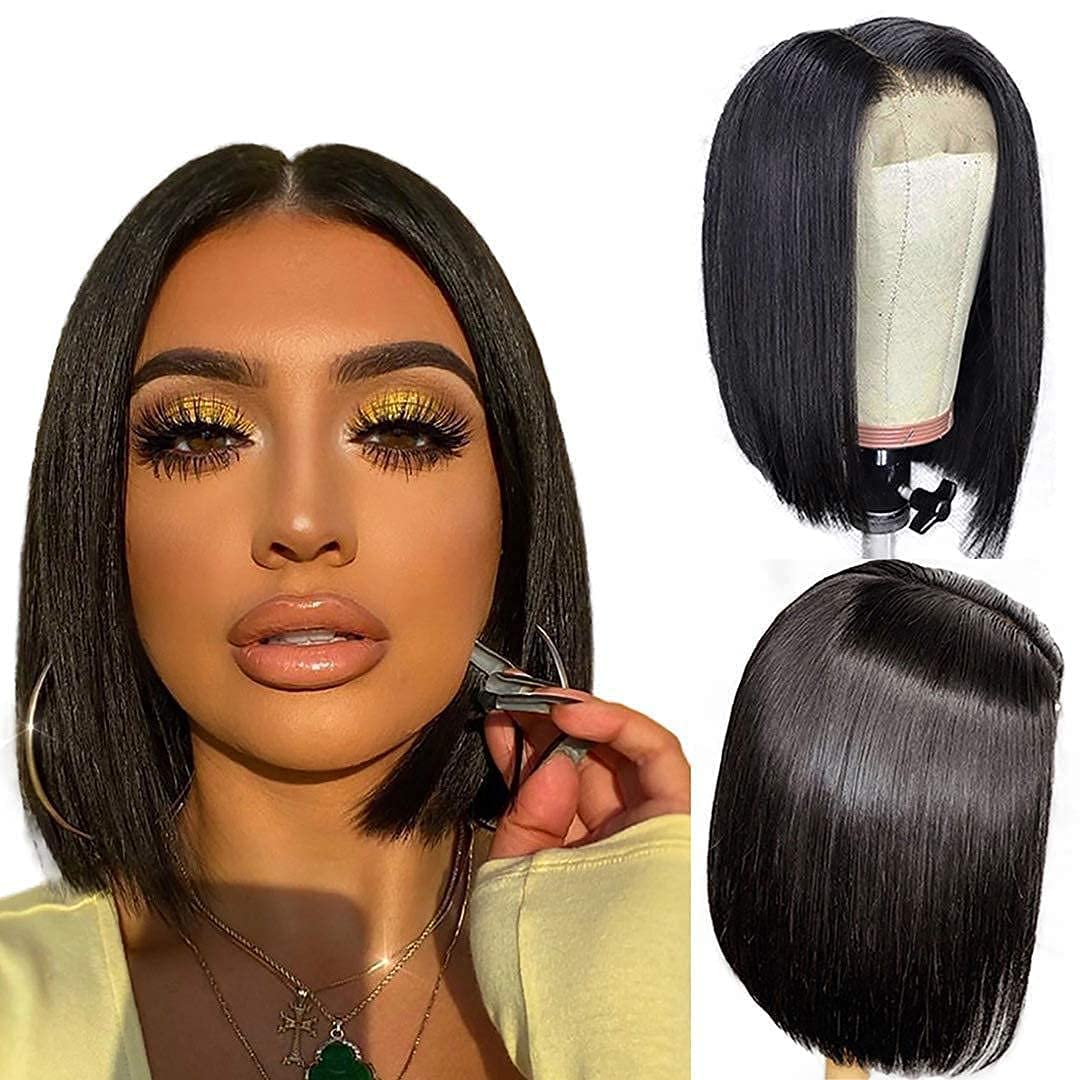 Giana 4x4 Human Hair Lace Front Bob Wig