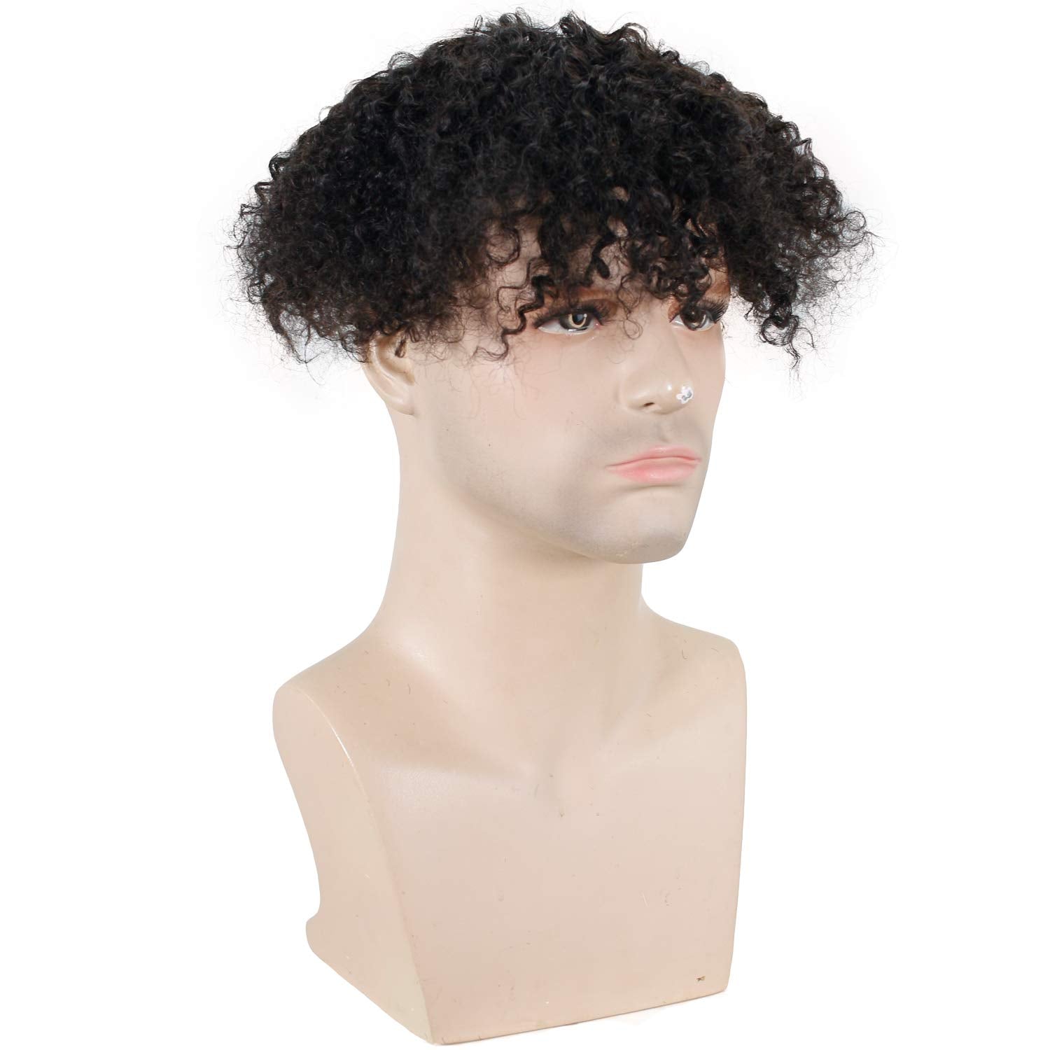 Curly Human Hair Dante Toupee Hairpiece