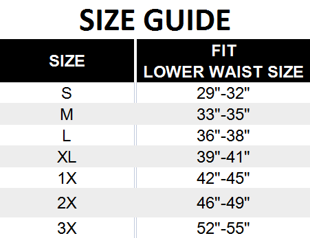 AXOLOM-UNDERWEAR SIZE CHART