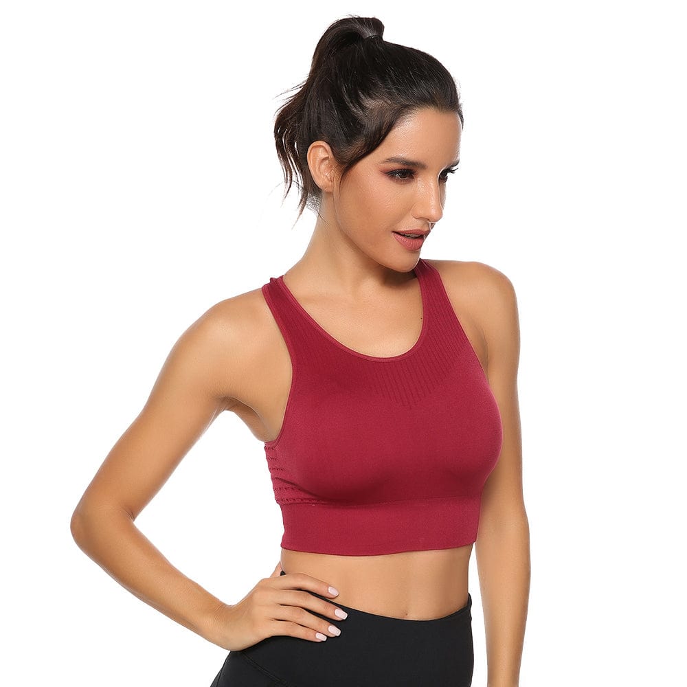 Hot Fitness Sports Bra Solid Backless