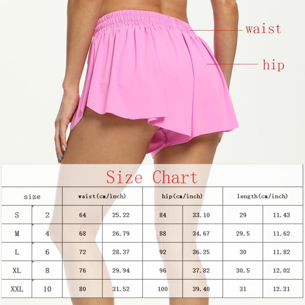 High Waisted Sporty Athletic Shorts Womens 2 in 1 Flowy Fitness Shorts