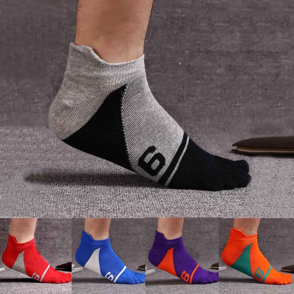 5 Pairs of Cotton Five-finger Sweat-absorbent Breathable Socks