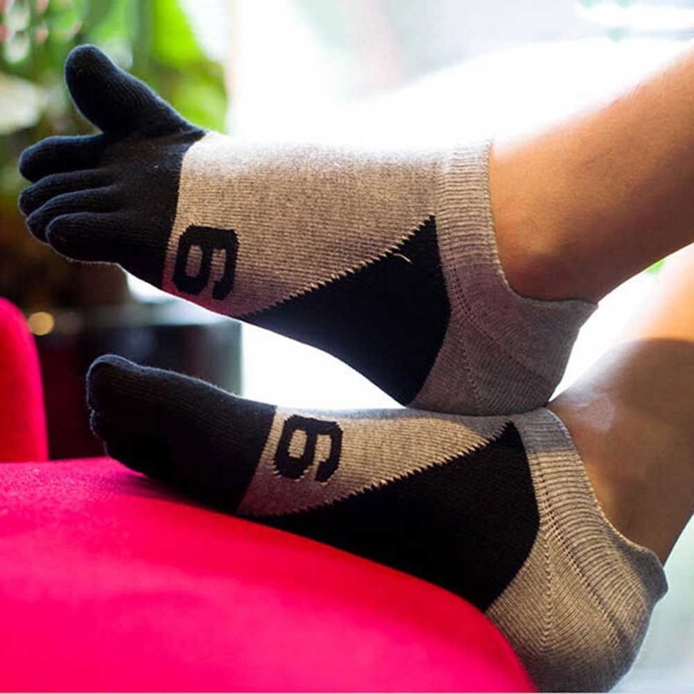 5 Pairs of Cotton Five-finger Sweat-absorbent Breathable Socks