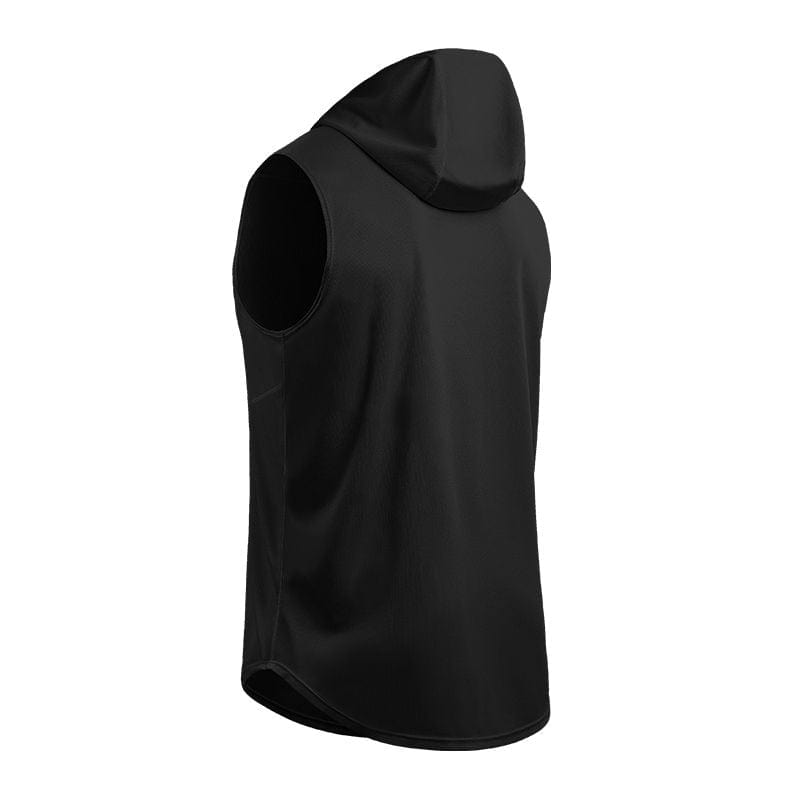 Men Running Vest Hoodie Tank Sleeveless