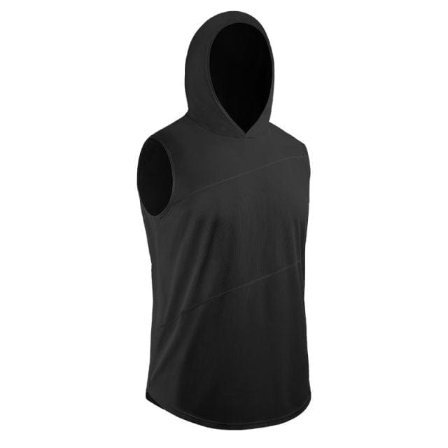 Men Running Vest Hoodie Tank Sleeveless