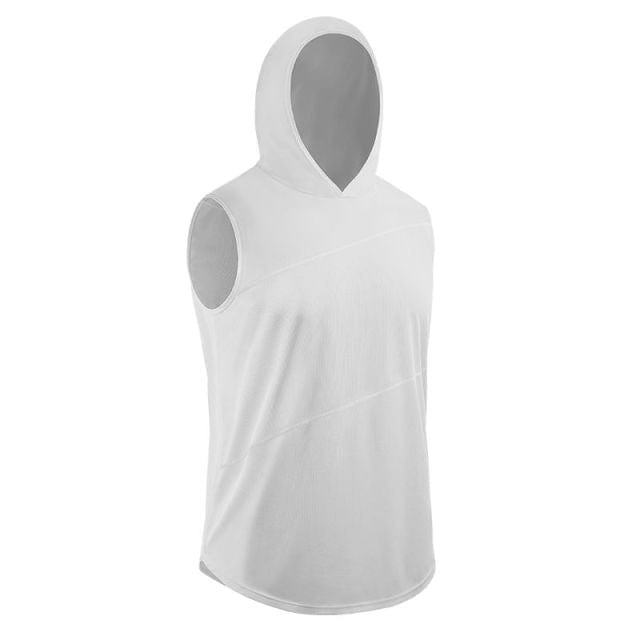 Men Running Vest Hoodie Tank Sleeveless