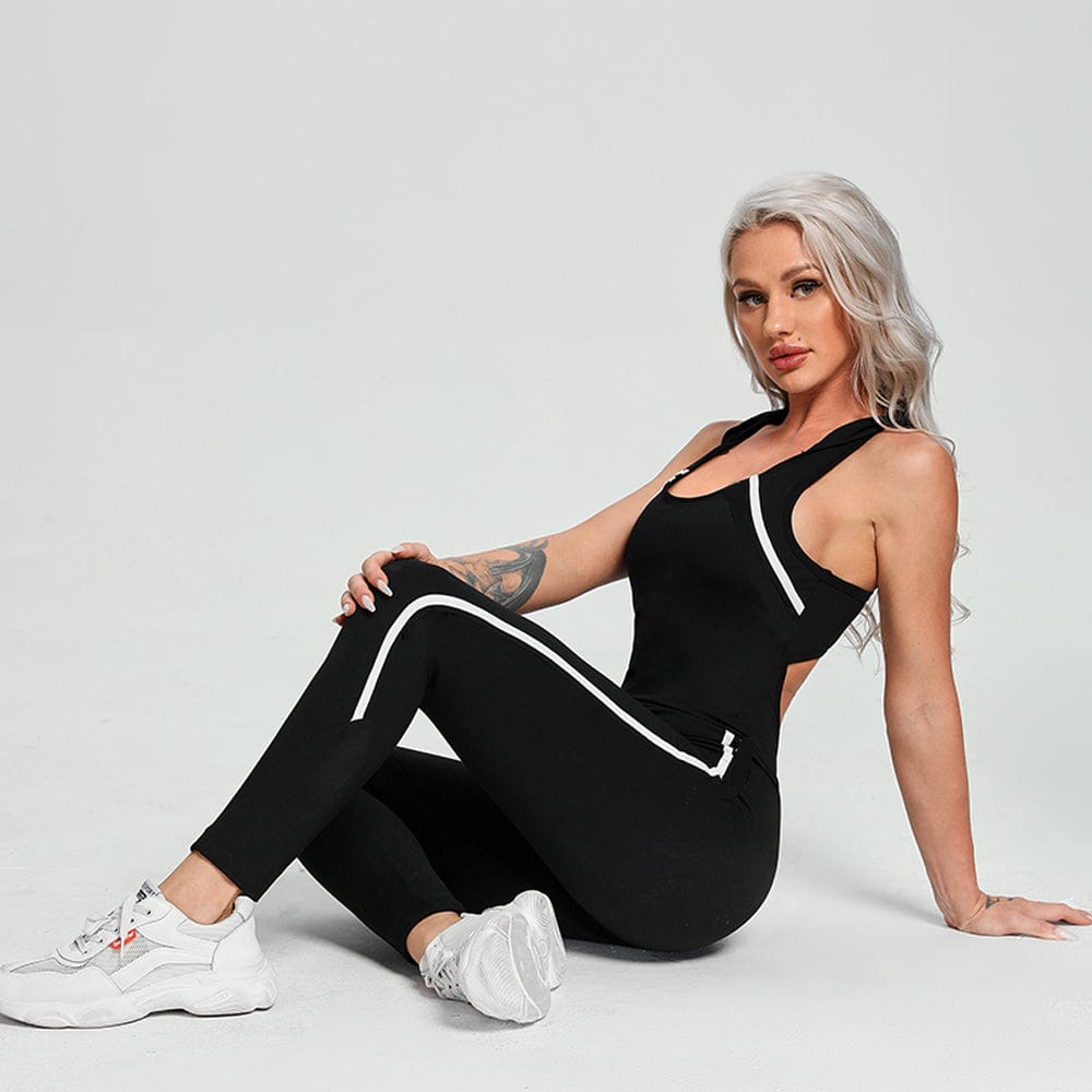 Women Yoga Gym Sportswear Sexy Hollow Backless Tracksuit