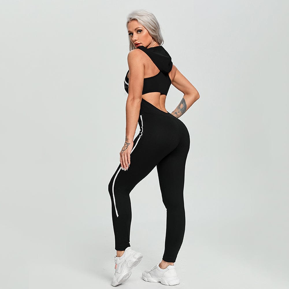 Women Yoga Gym Sportswear Sexy Hollow Backless Tracksuit