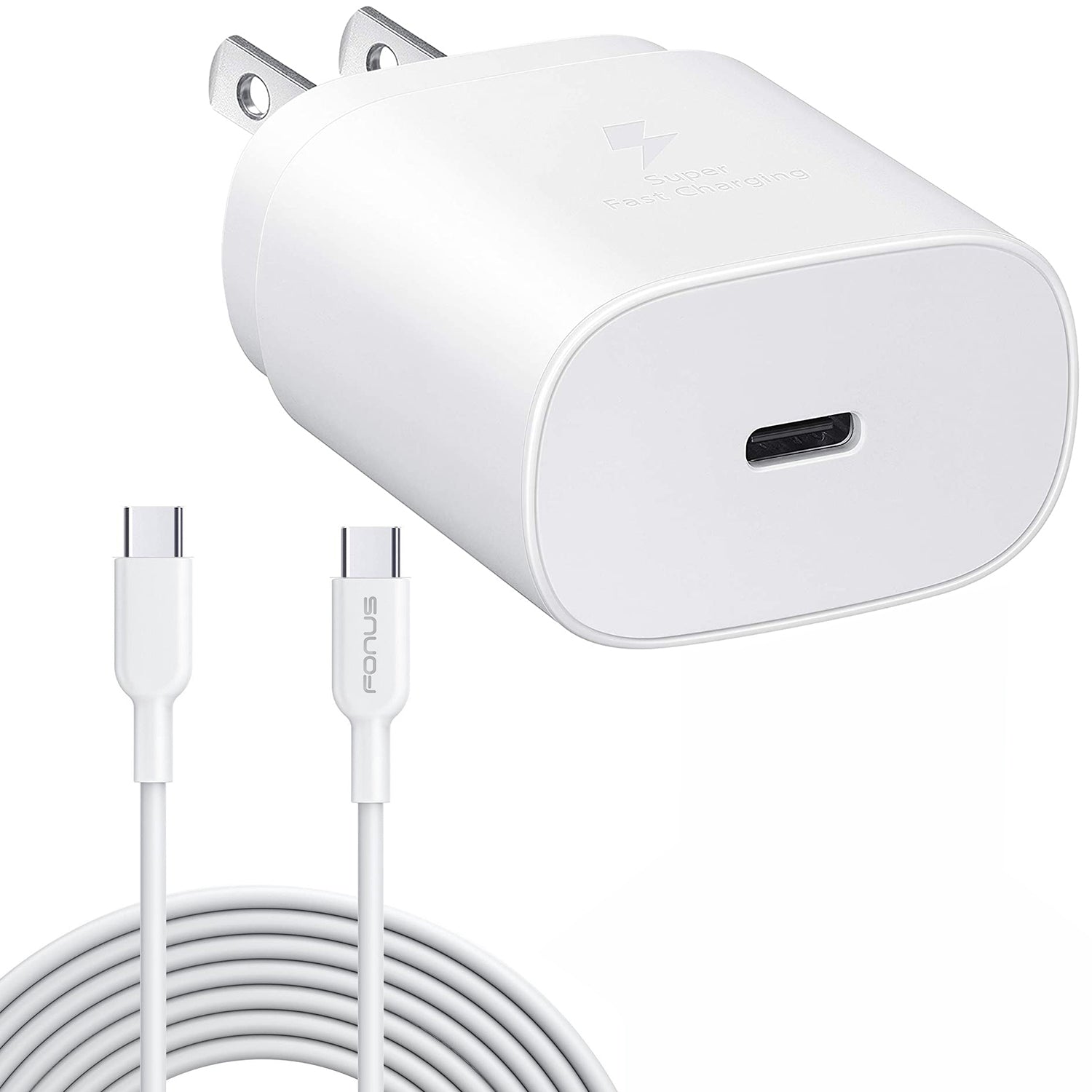 25W Fast Home Charger, Quick 6ft USB-C Cable PD Type-C - ACA79