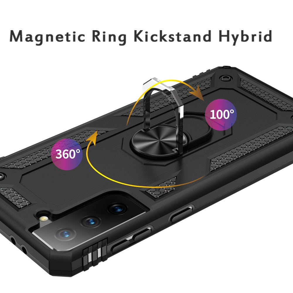 Hybrid Case Cover, Shockproof Kickstand Metal Ring - ACZ03