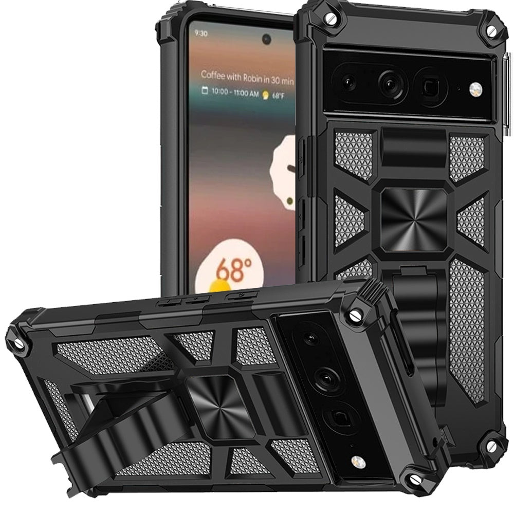 Hybrid Case Cover , Shockproof Kickstand Metal For Magnet - ACY36