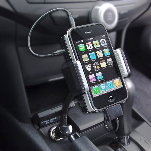 Car Mount, USB Port Charger Holder FM Transmitter - ACJ47