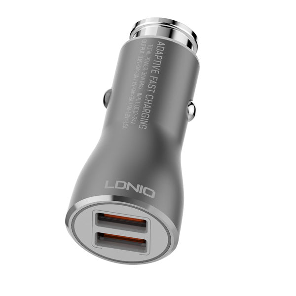 Car Charger, Type-C Cable 2-Port USB 36W Fast - ACD66