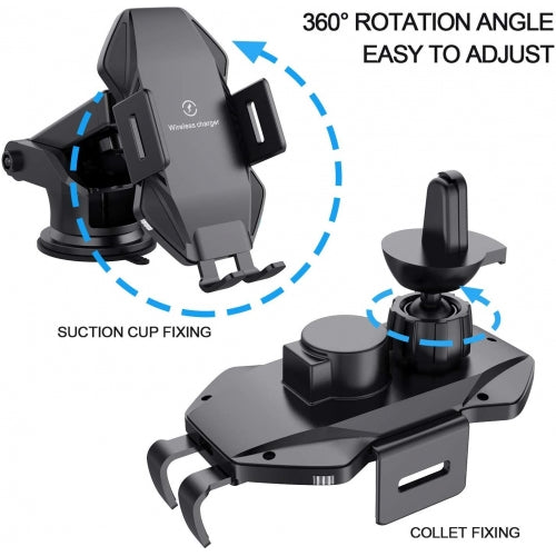 Car Wireless Charger Mount, Fast Charge Holder Dashboard Air Vent - ACA75