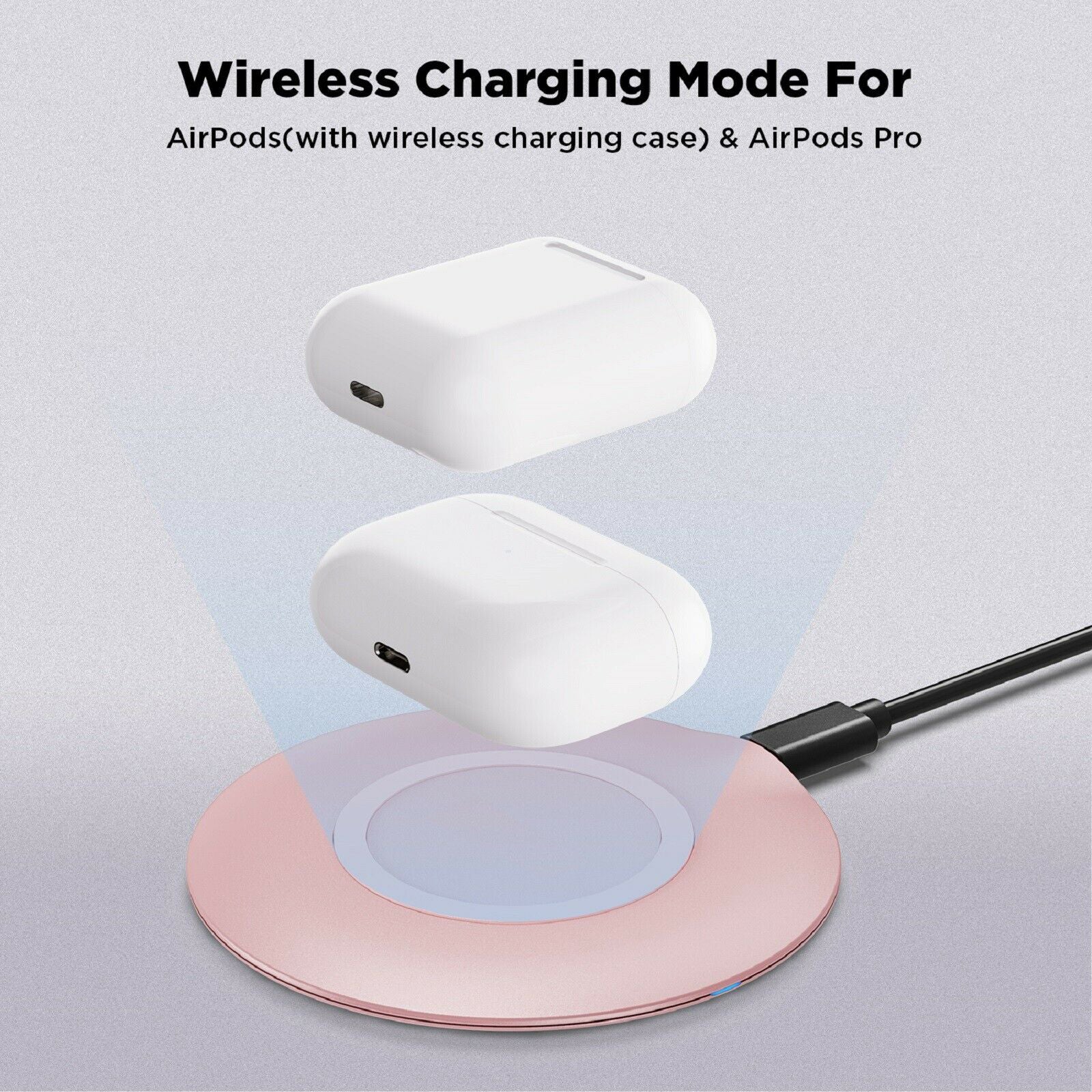 15W Wireless Charger, Charging Pad Pink Fast - ACWH2