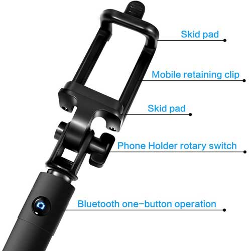 Selfie Stick, Remote Shutter Monopod Wireless - ACC21