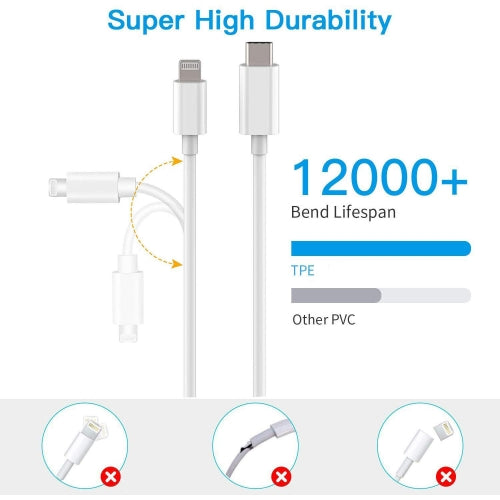 PD USB Cable, Charger USB-C to iPhone 3ft - ACG41