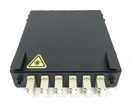 Ultra Spec Cables Wall Mount Fiber Enclosure with Spool and Loaded 6 Port LC-UPC OM1/OM2 Multimode Duplex LGX Panel