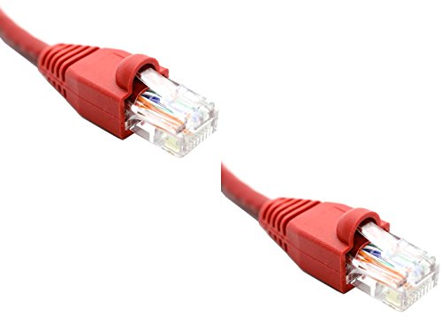 Ultra Spec Cables Pack of 2 - Red 2FT Cat6 Ethernet Network Cable LAN Internet Patch Cord RJ45 Gigabit